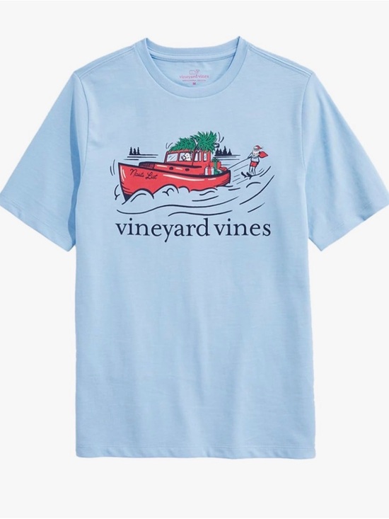 Vineyard Vines Other - vineyard vines Boys' Water Ski Santa Short-Sleeve Tee, Nauti List, Sz XL 18